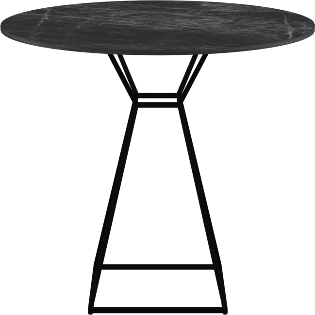Black Hourglass Cafe Table
